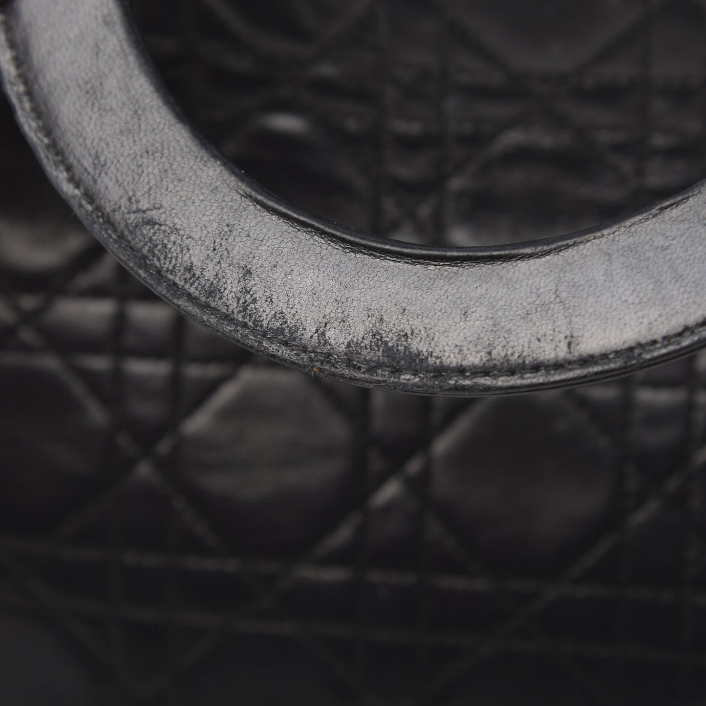 Lambskin Cannage Large Lady Dior Black