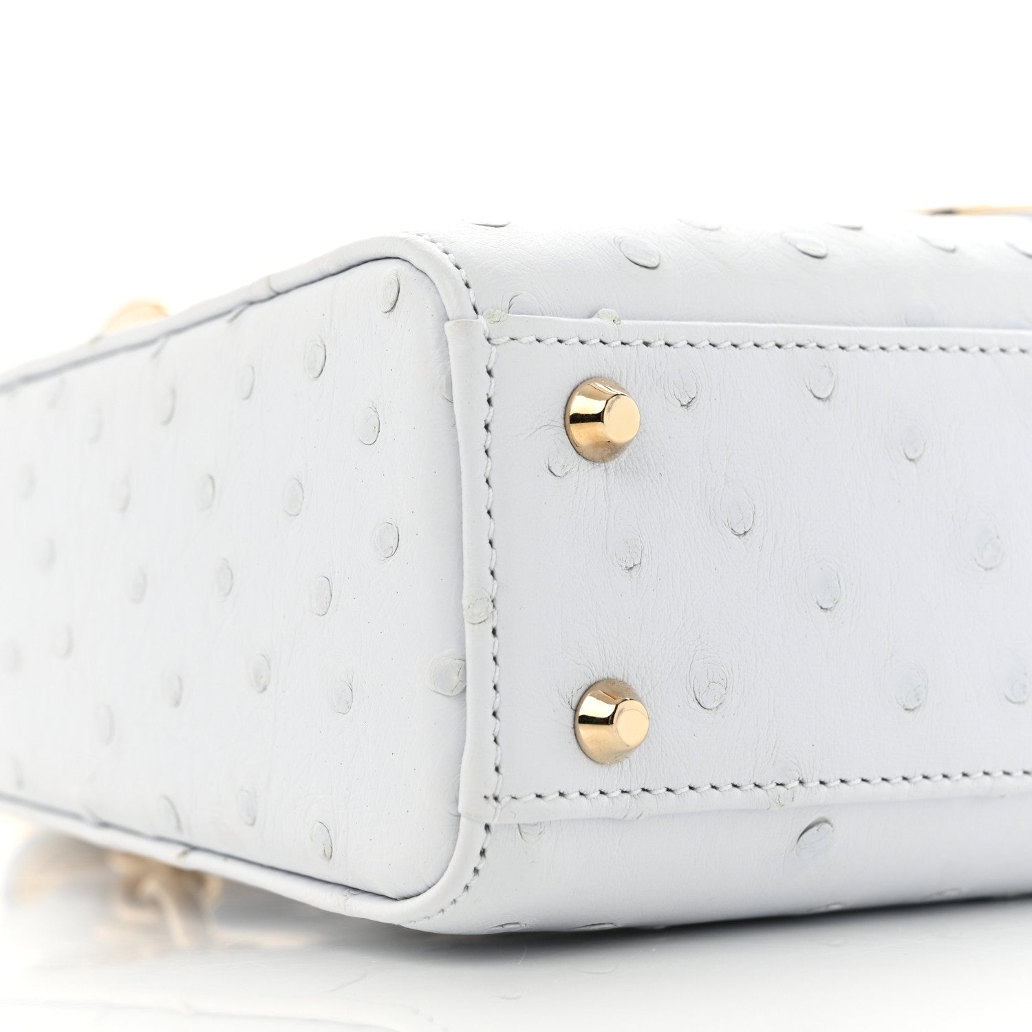 Christian Dior Ostrich Mini Lady Dior Light Blue 8 of 14
