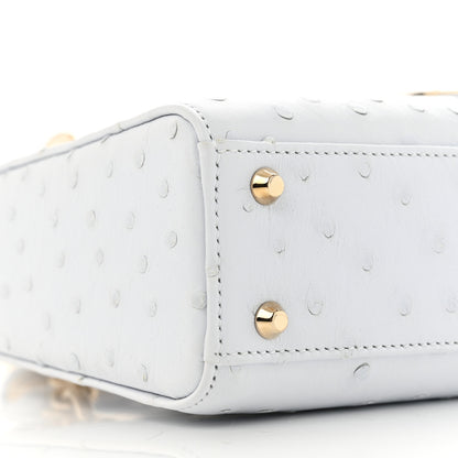 Christian Dior Ostrich Mini Lady Dior Light Blue 8 of 14