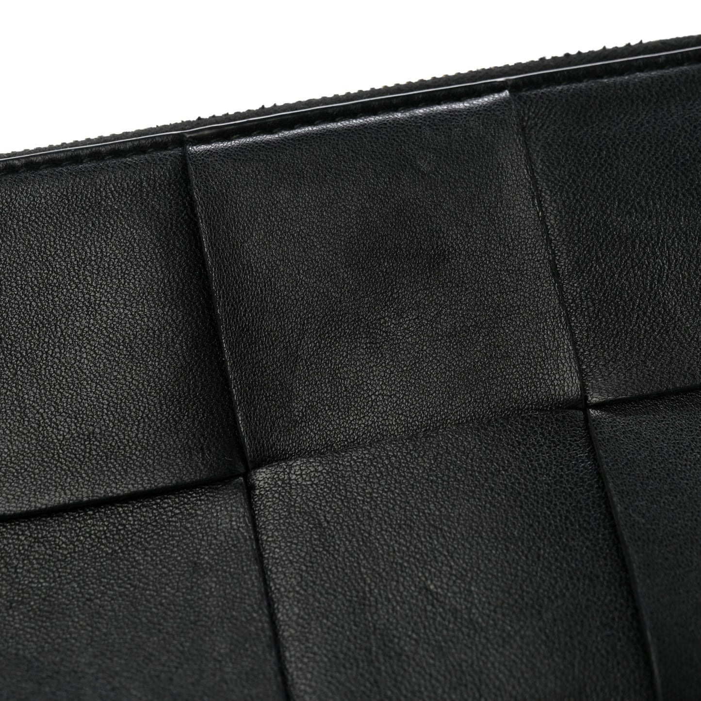 Lambskin Maxi Intrecciato Bill Pouch Black