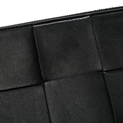 Bottega Veneta Lambskin Maxi Intrecciato Bill Pouch Black 9 of 9