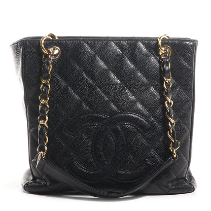 Chanel Caviar Petit Shopping Tote PST Black 1 of 7