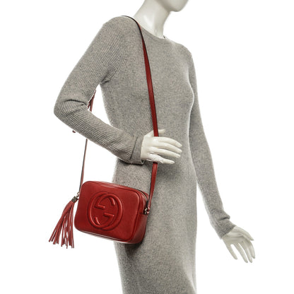 Gucci Pebbled Calfskin Small Soho Disco Bag Tabasco Red 2 of 7