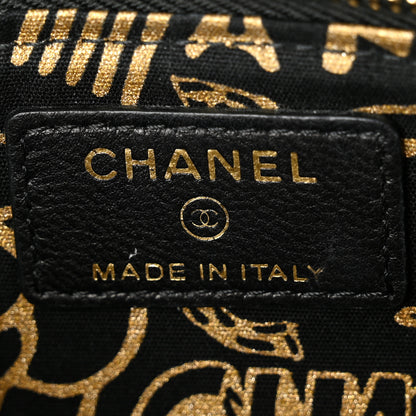 Chanel Lambskin Quilted Egyptian Amulet Classic Flat Wallet Pouch Black 6 of 7