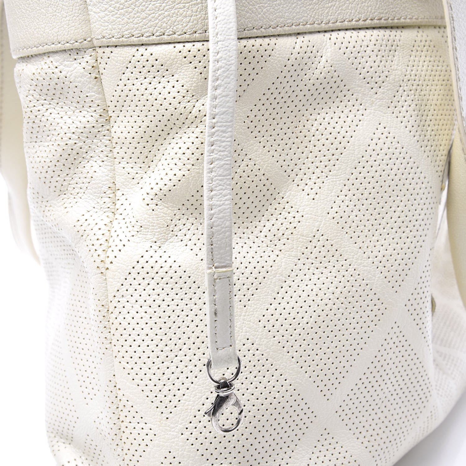 Chanel Goatskin Perforated Large CC Tote White 11 of 13