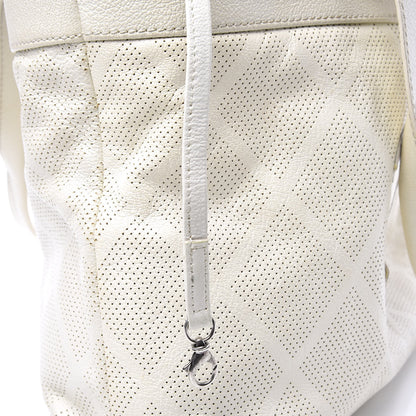 Chanel Goatskin Perforated Large CC Tote White 11 of 13