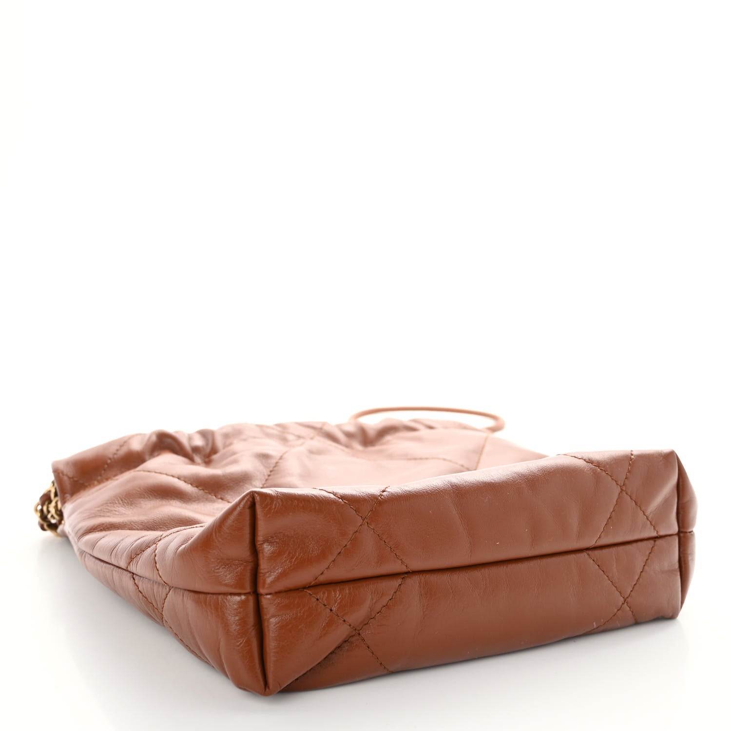 Chanel Shiny Calfskin Quilted Mini Chanel 22 Light Brown 4 of 11