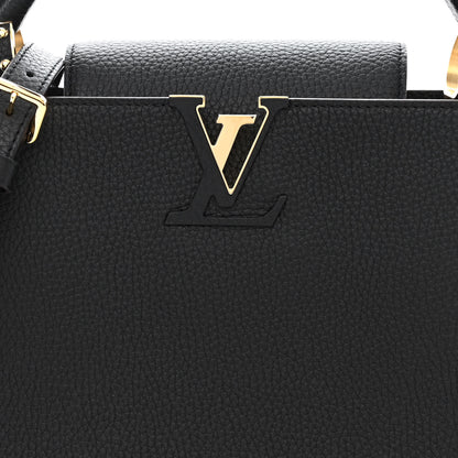 Louis Vuitton Taurillon Capucines MM Black Fuchsia 7 of 10