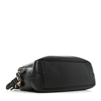 Prada Vitello Daino Medium Double Zip Shoulder Bag Black 7 of 17