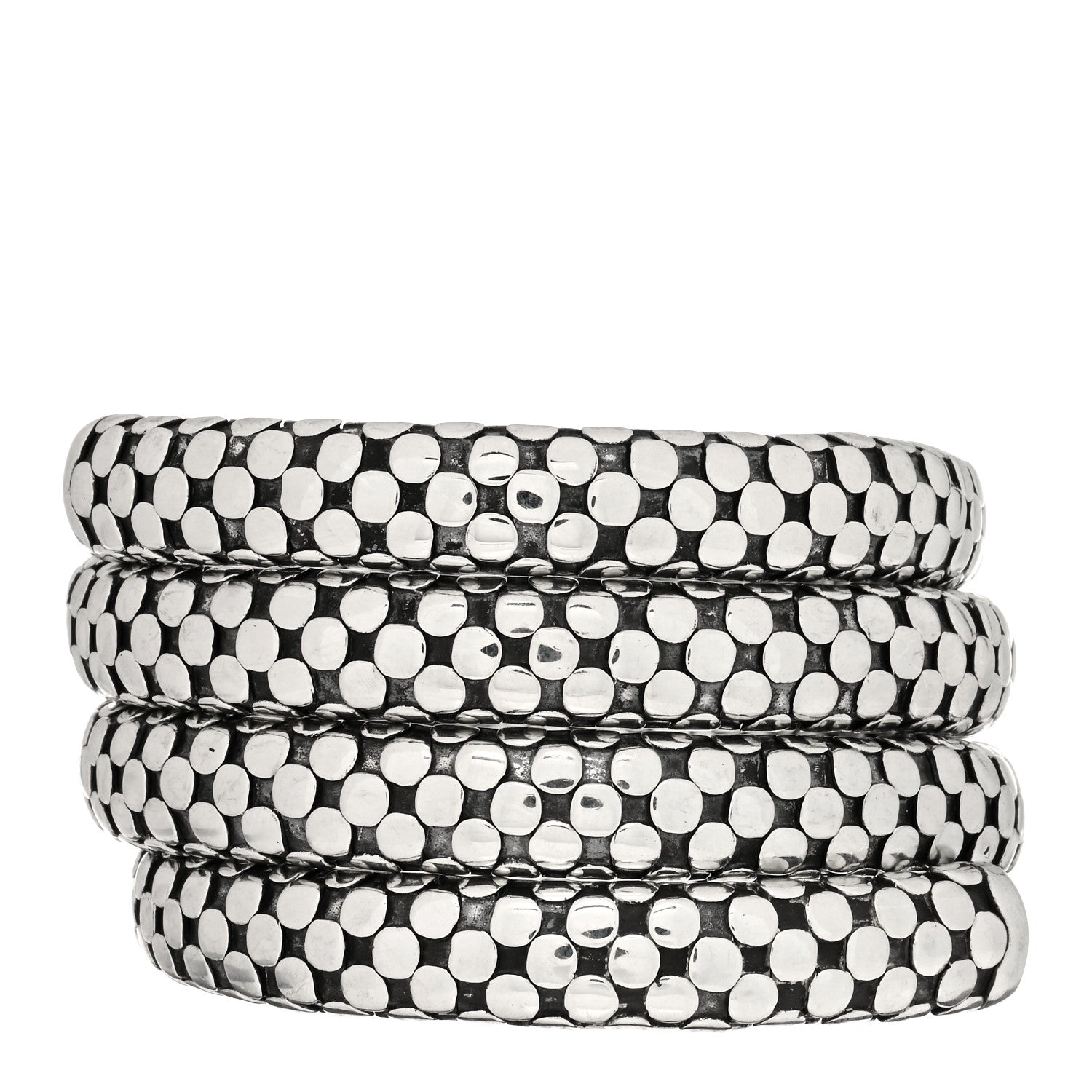 John Hardy Sterling Silver Dot Triple Coil Bracelet 2 of 3