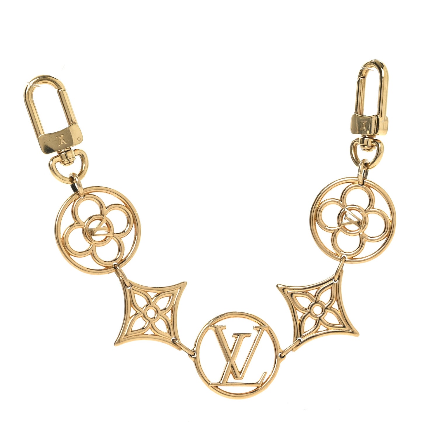 Metal Twiggy Chain Bag Charm Gold