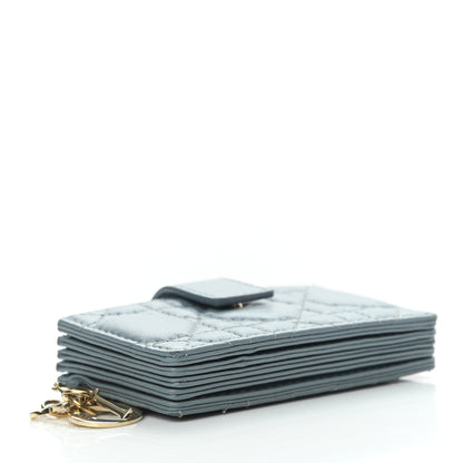 Christian Dior Lambskin Cannage Lady Dior 5-Gusset Card Holder Cloud Blue 3 of 8