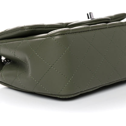 Chanel Lambskin Quilted Mini Rectangular Flap Green 8 of 11