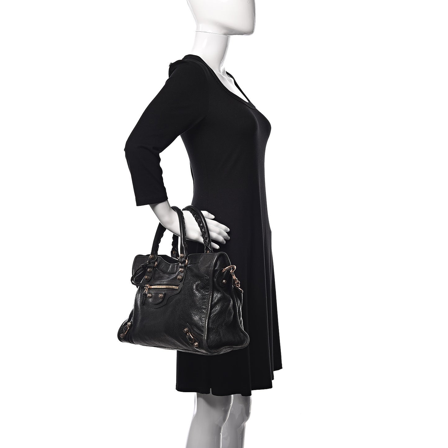 Agneau Giant 12 Rose Gold Hardware City Black