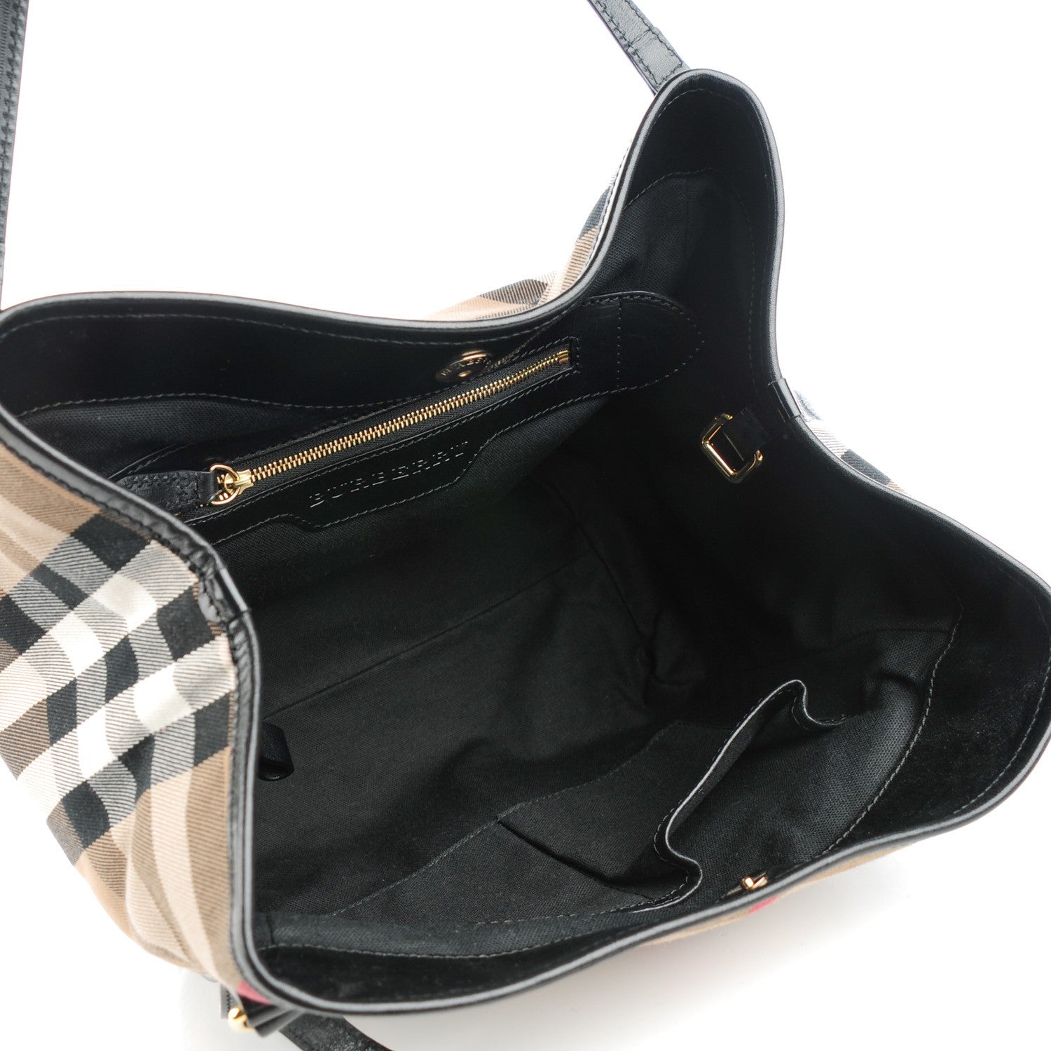 Burberry House Check Small Canterbury Tote Black 5 of 8