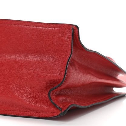 Prada Glace Calfskin Etiquette Shopping Bag Rosso Astrale 13 of 13