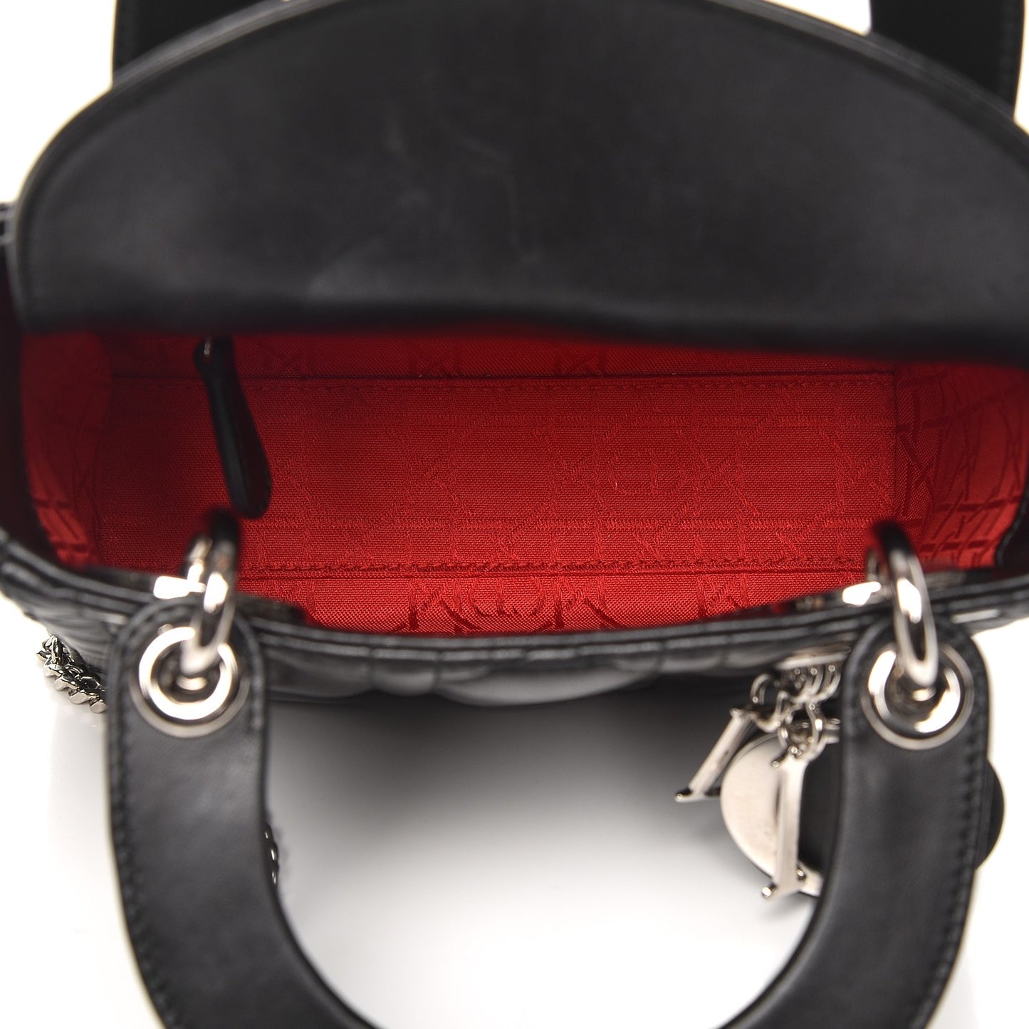 Lambskin Cannage Mini Lady Dior Black