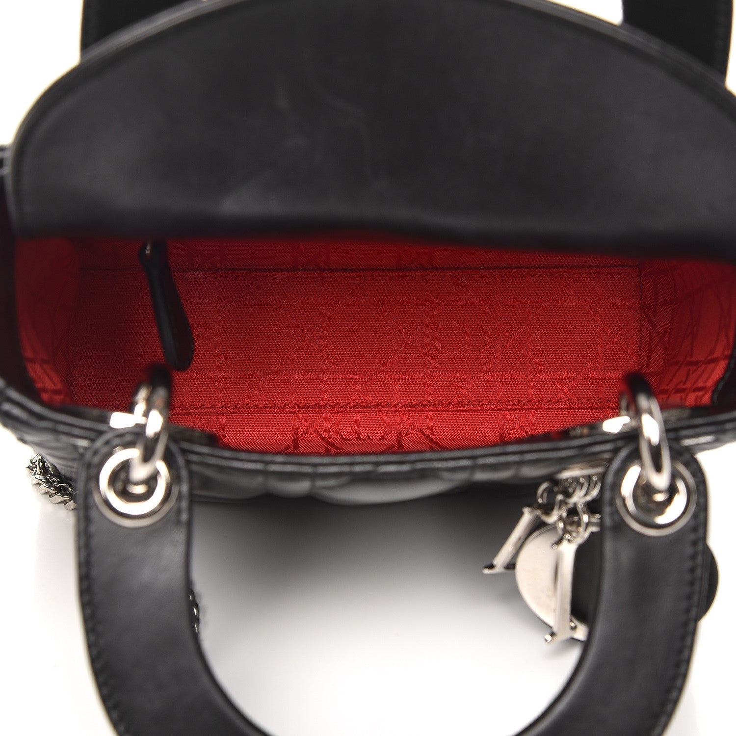 Christian Dior Lambskin Cannage Mini Lady Dior Black 5 of 7