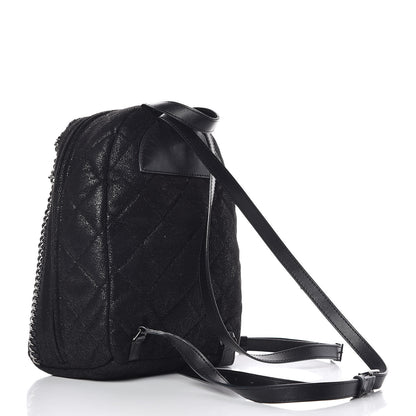 Stella McCartney Shaggy Deer Quilted Mini Falabella Backpack Black 3 of 10