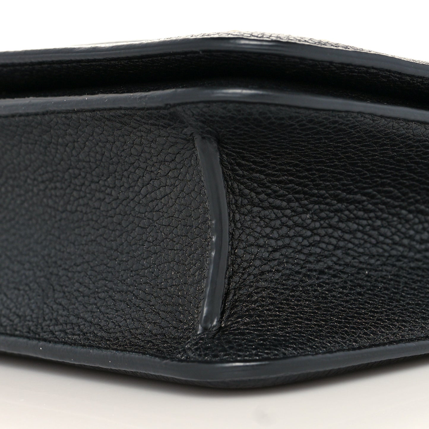 Grained Calfskin Small Tara Clutch Black