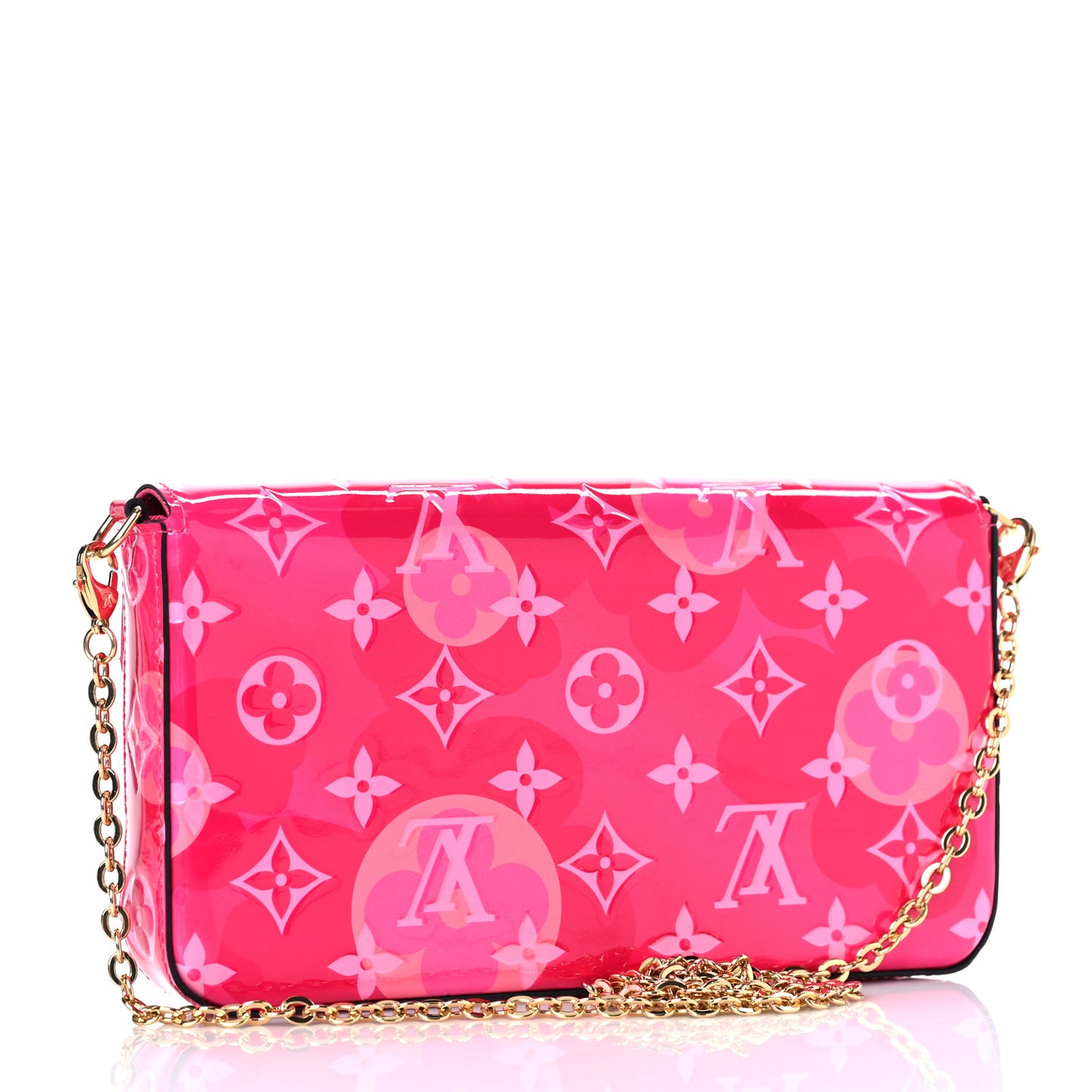 Vernis Valentine Pochette Felicie Chain Wallet Fuchsia