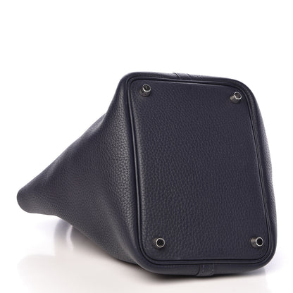 Hermes Taurillon Clemence Picotin Lock 18 PM Bleu Abysse 4 of 11