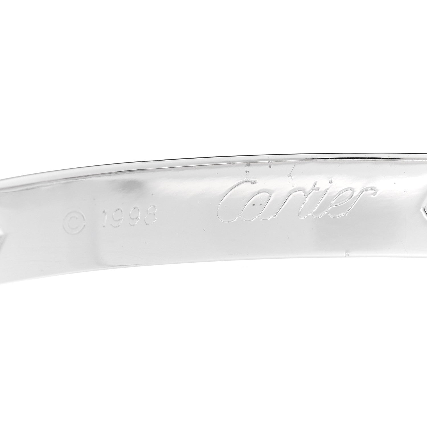 Cartier 18K White Gold 6 Diamond LOVE Bracelet 17 4 of 6