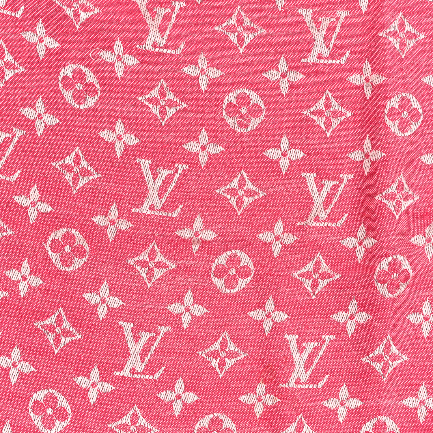 Louis Vuitton Wool Silk Monogram Denim Shawl Pivoine 7 of 10