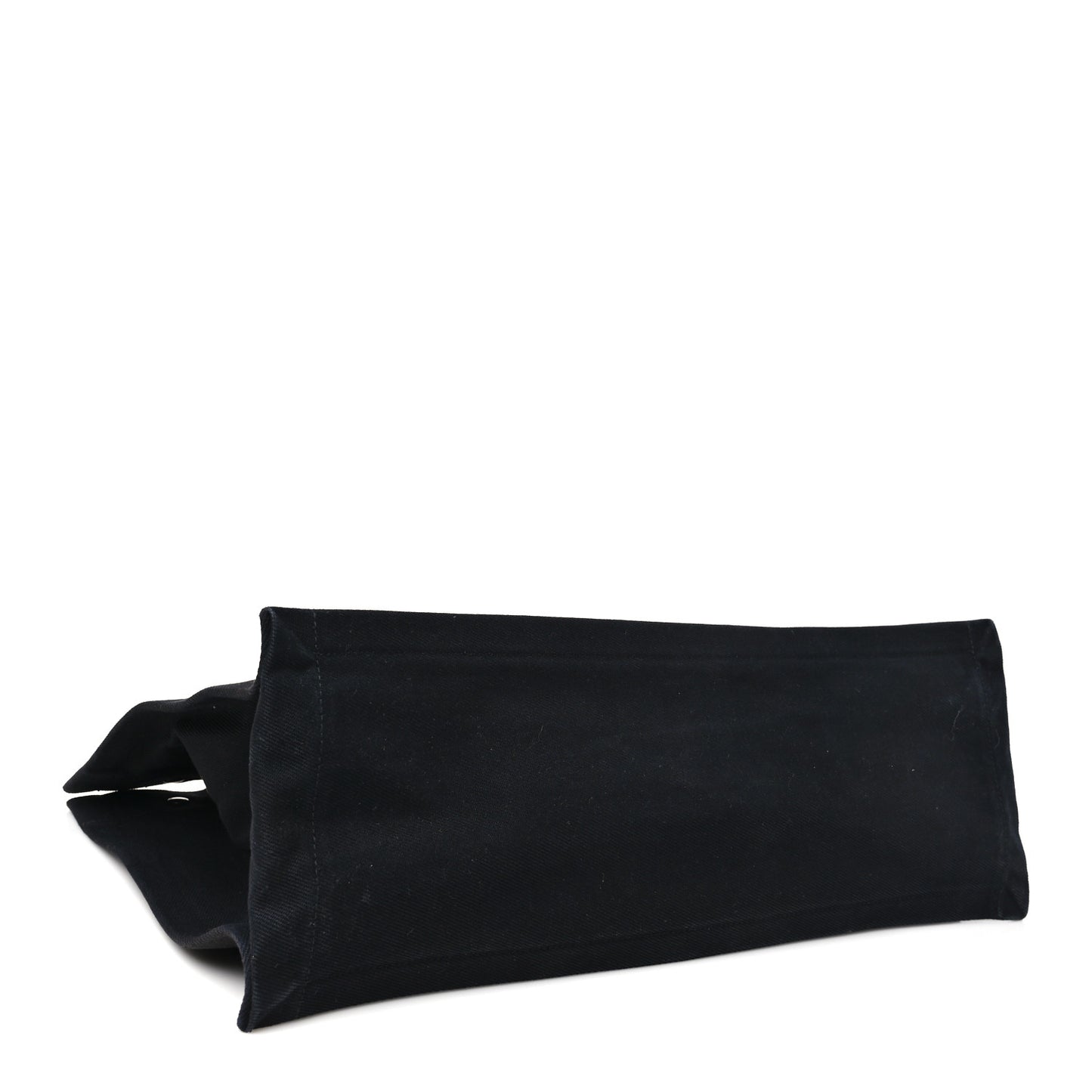 Linen Calfskin Rive Gauche Tote Black