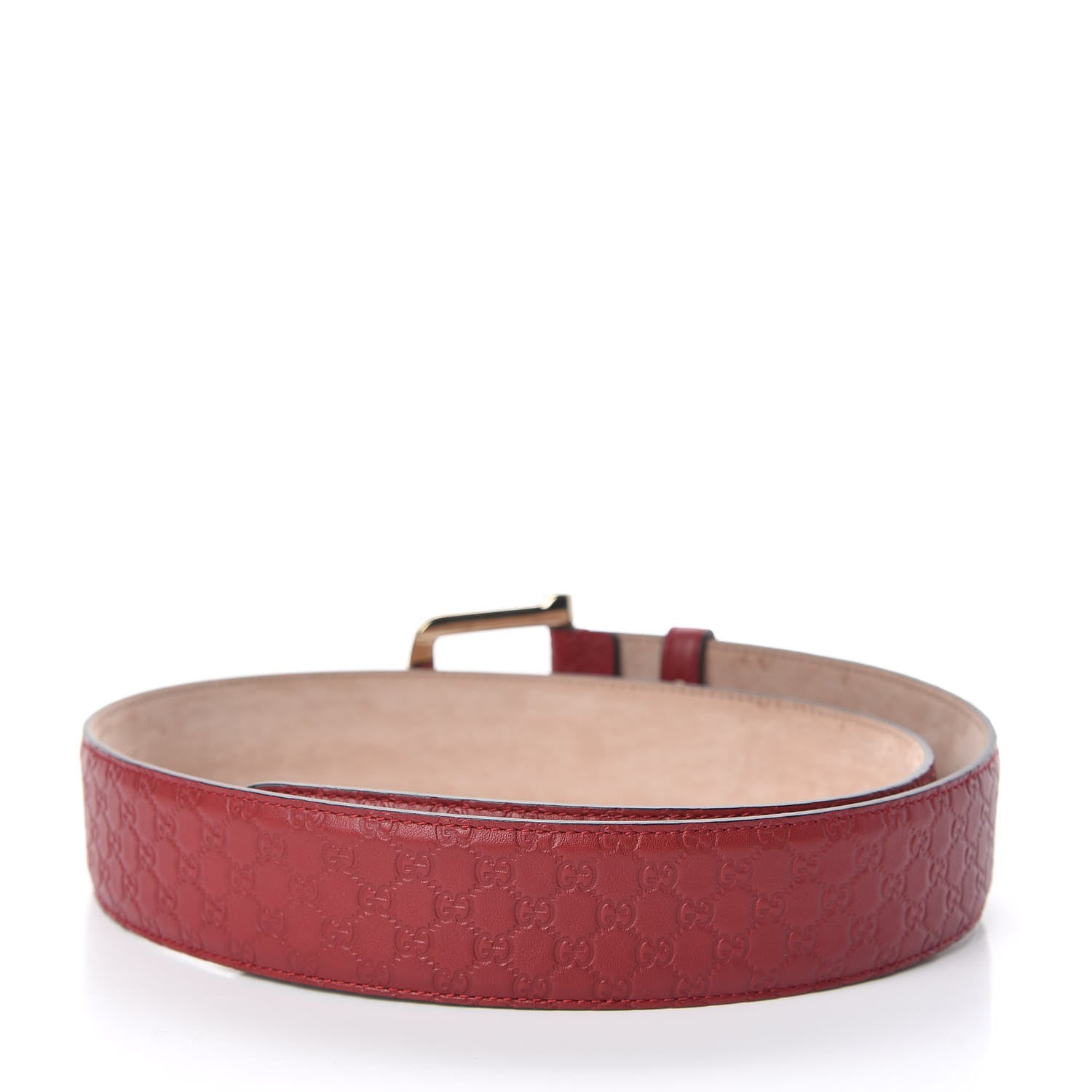 Gucci Soft Microguccissima Margaux Calfskin Belt 90 36 Rosso 3 of 6