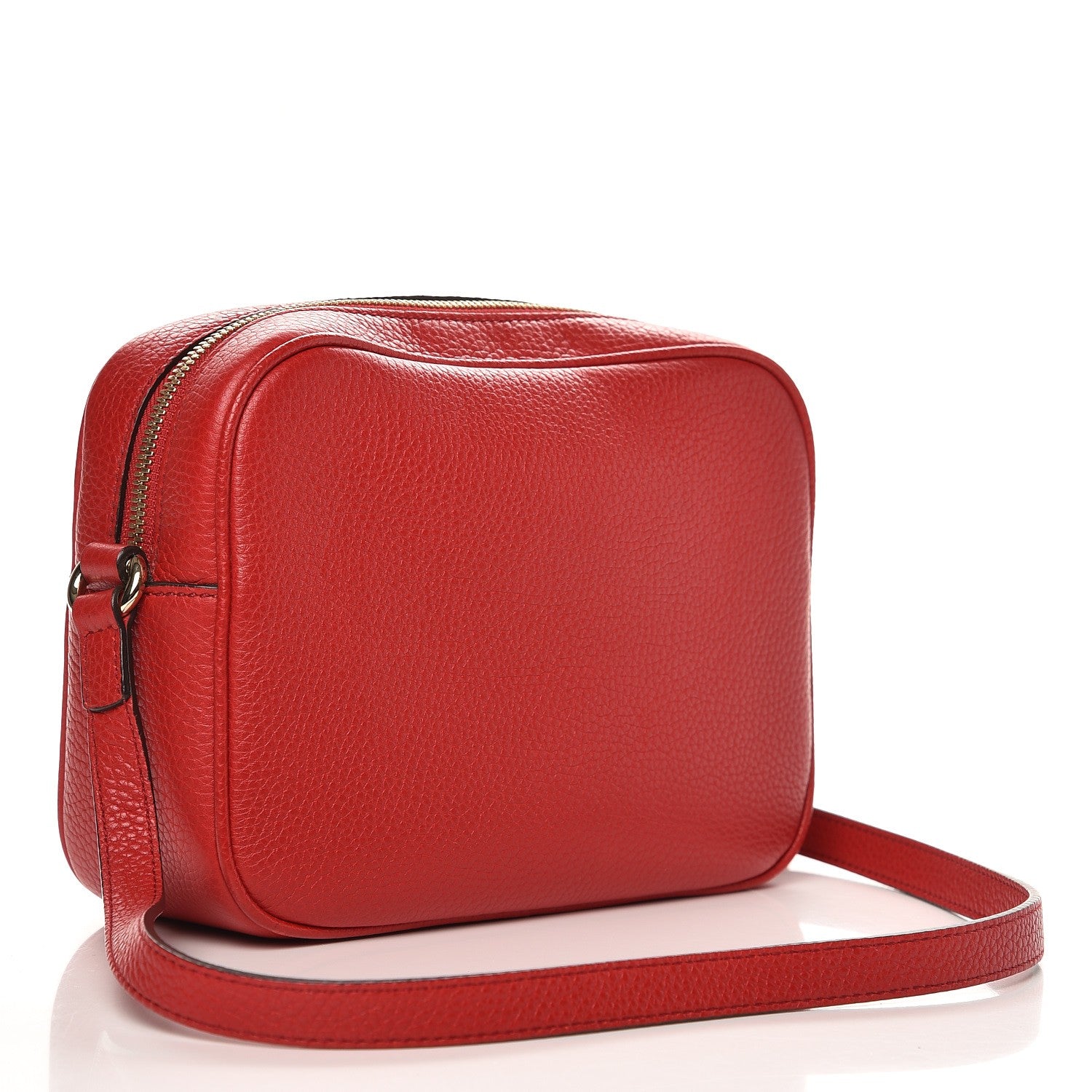 Gucci Pebbled Calfskin Small Soho Disco Bag Tabasco Red 3 of 7