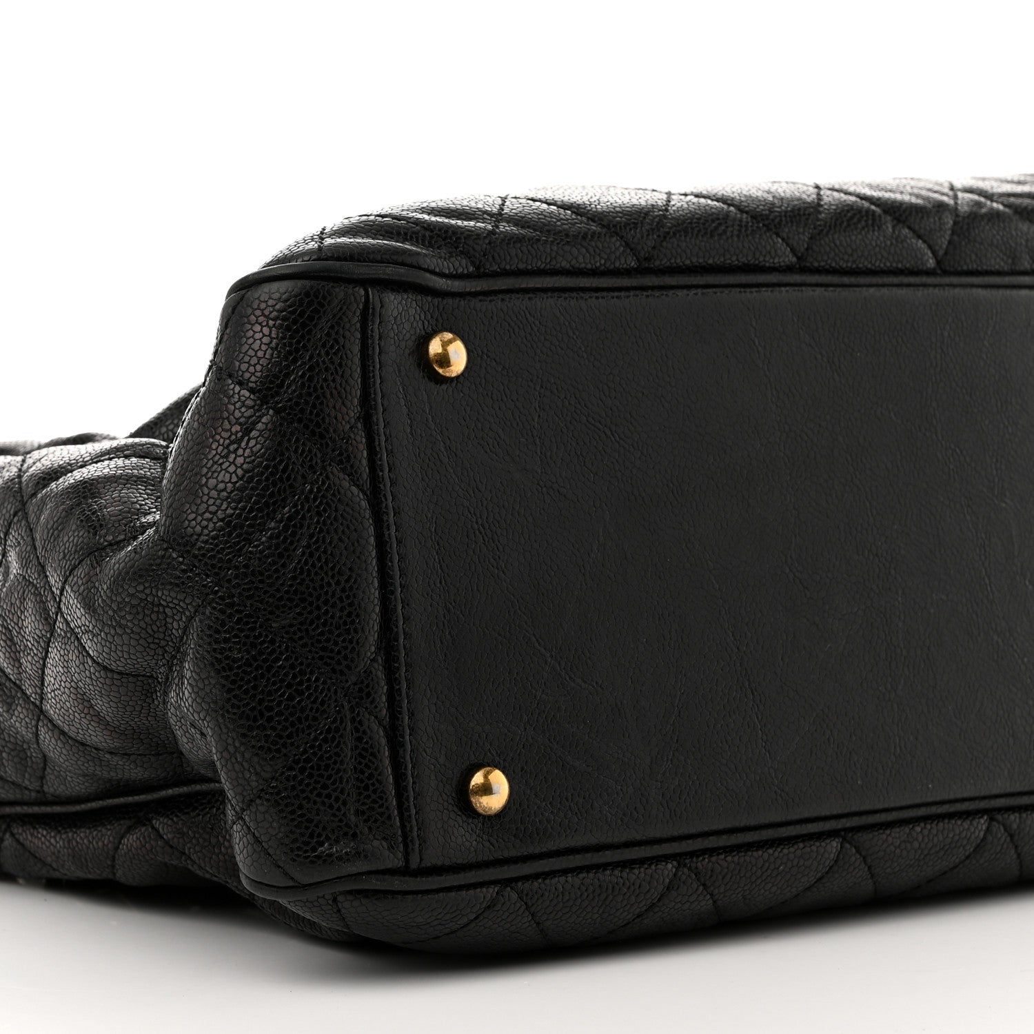 Chanel Glazed Caviar Quilted Small Shiva Tote Black 10 of 11