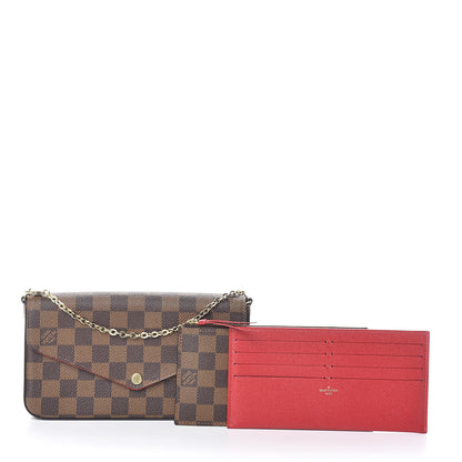 Louis Vuitton Damier Ebene Pochette Felicie Chain Wallet 9 of 9