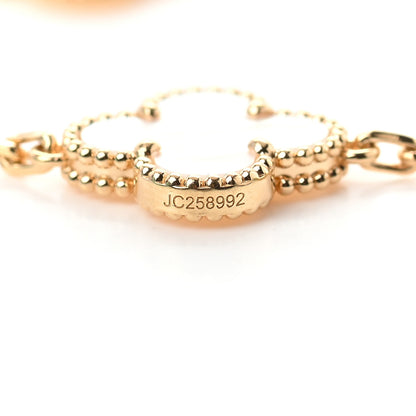 Van Cleef & Arpels 18K Yellow Gold Mother of Pearl 5 Motifs Vintage Alhambra Bracelet 5 of 7