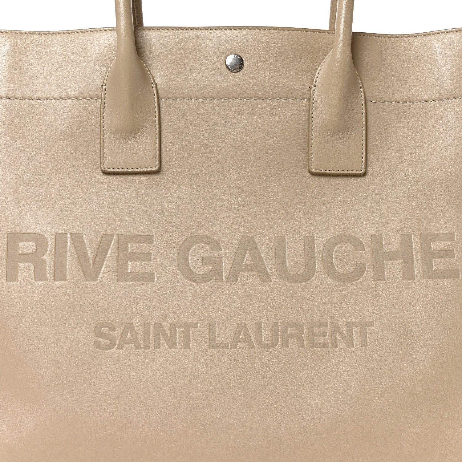 Saint Laurent Vitello Large Rive Gauche Tote Sea Salt 8 of 11