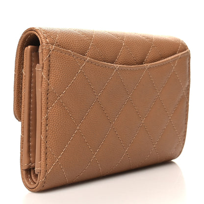 Chanel Caviar Quilted Medium Flap Wallet Beige 3 of 12