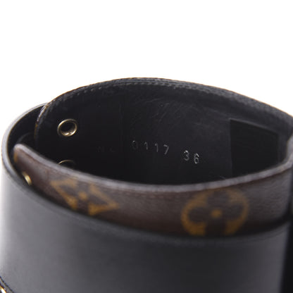 Louis Vuitton Monogram Calfskin Wonderland Flat Ranger Boots 36 Black 10 of 11