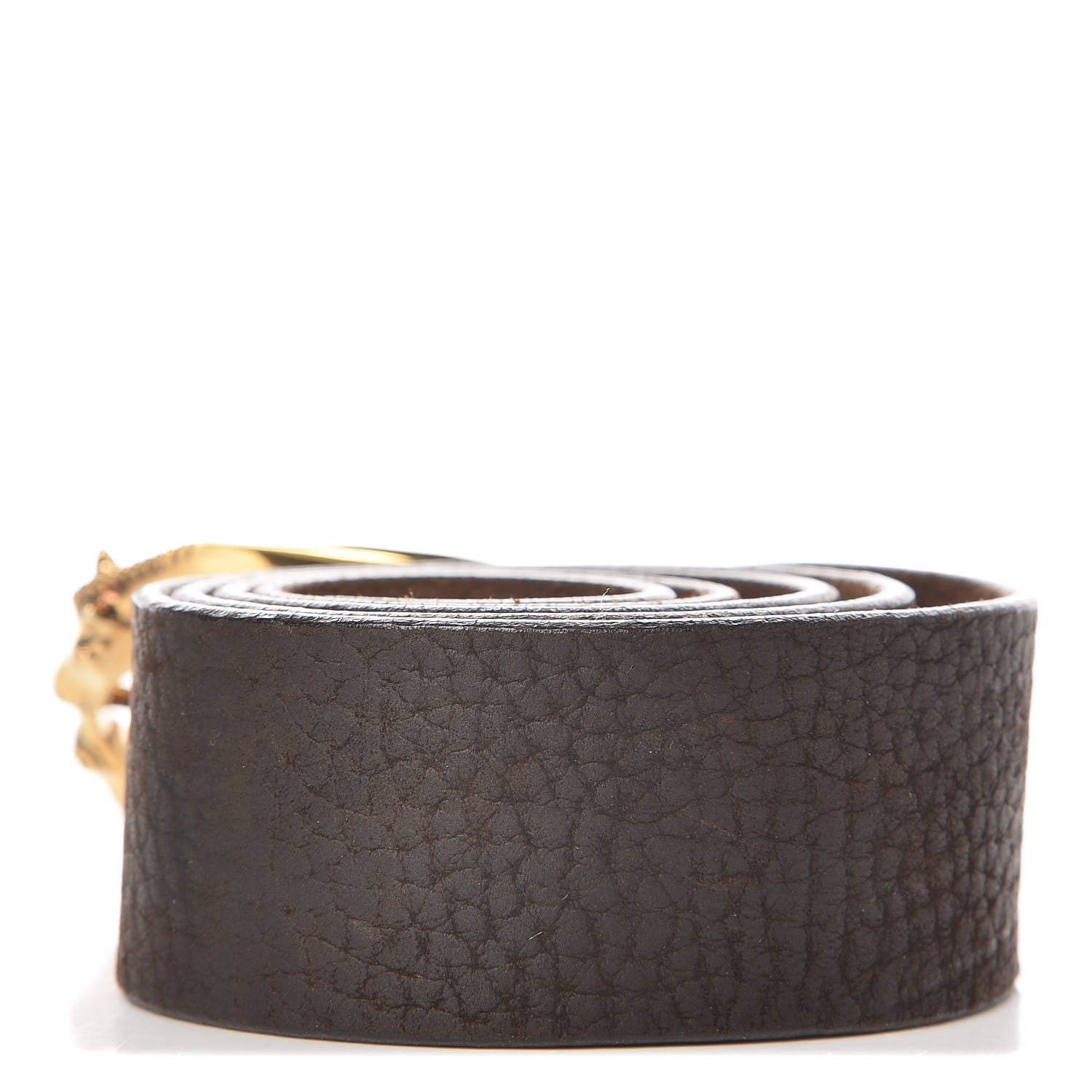 Gucci Calfskin Horsehead Buckle Belt 85 34 Brown 3 of 6