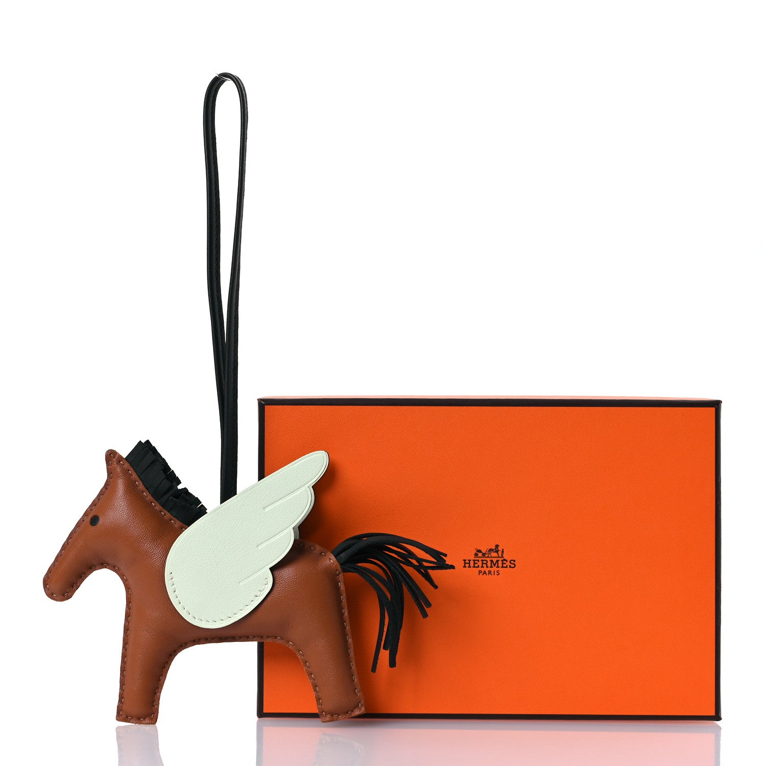 Hermes Milo Lambskin Grigri Rodeo Pegase Horse Bag Charm MM Gold Vert Cypress Vert Fizz 5 of 5
