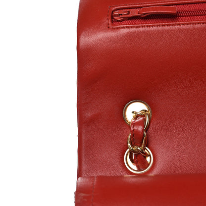 Chanel Lambskin Quilted Maxi Double Flap Red 10 of 11