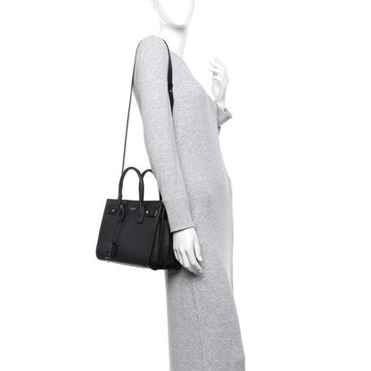 Saint Laurent Grained Calfskin Baby Sac De Jour Black 2 of 10