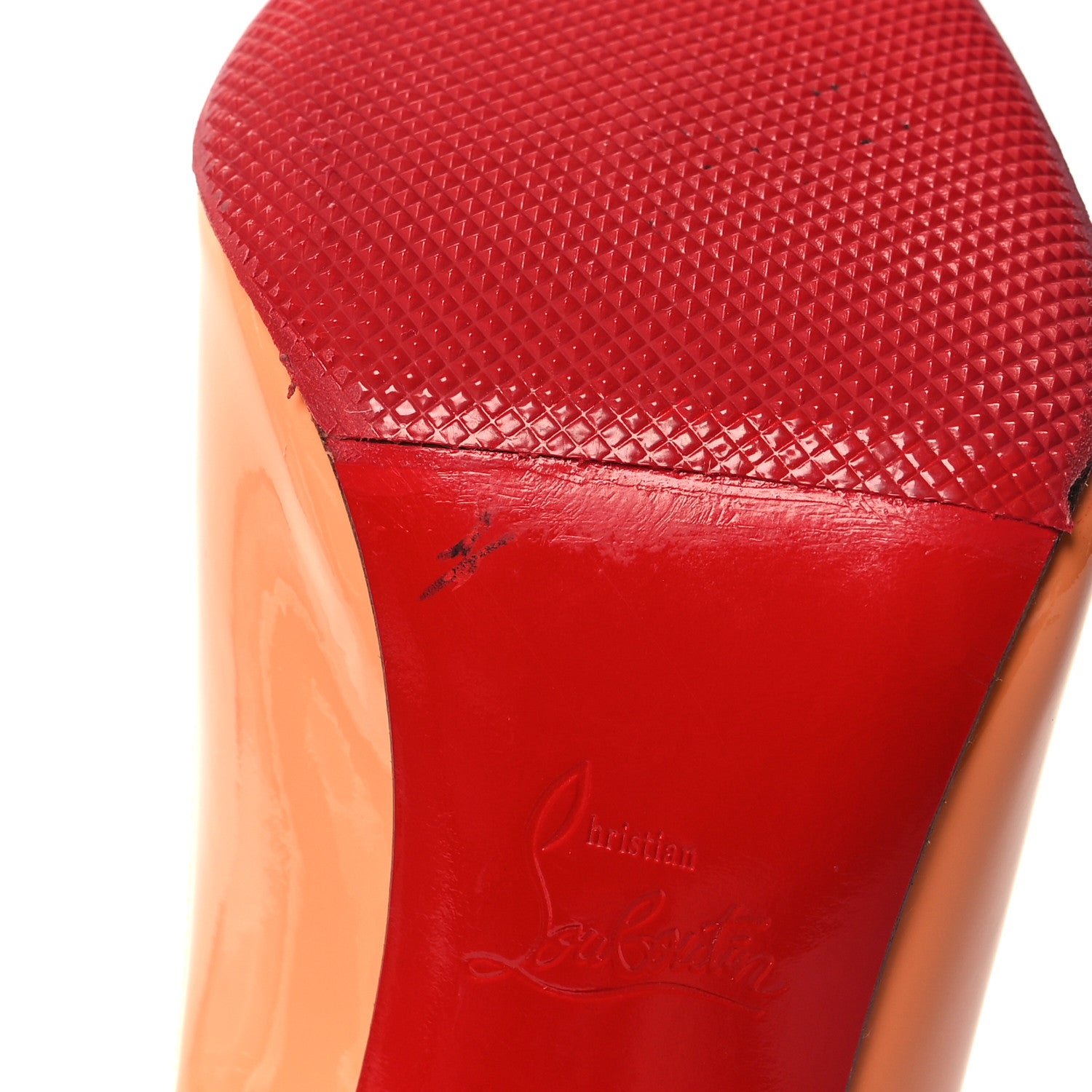 Christian Louboutin Patent Pigalle Follies 100 Pumps 38.5 Sunset 8 of 8