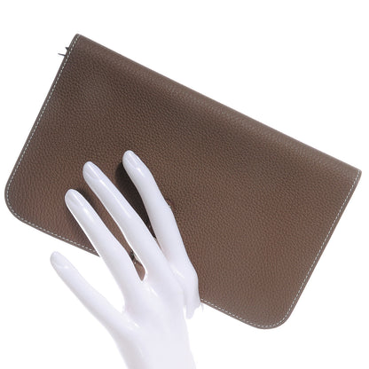 Hermes Togo Dogon Combined Wallet Etoupe 2 of 9