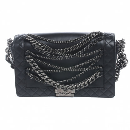 Chanel Calfskin Enchained Medium Boy Flap Black 1 of 8