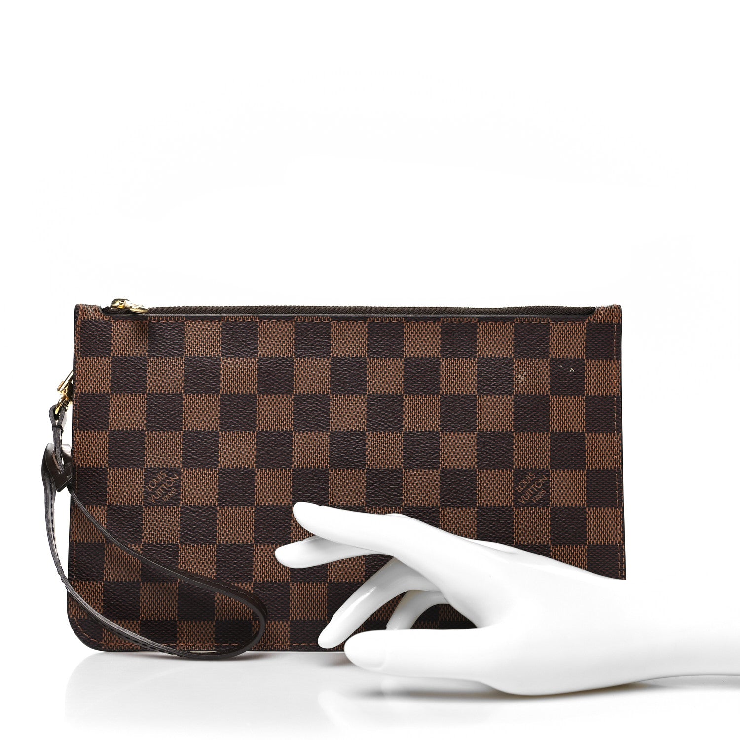 Louis Vuitton Damier Ebene Neverfull MM GM Pochette 2 of 9