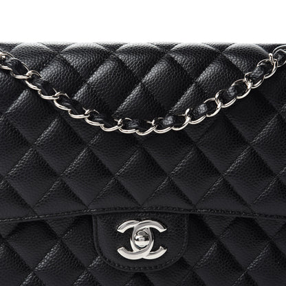 Chanel Caviar Quilted Medium Double Flap Black 11 of 12
