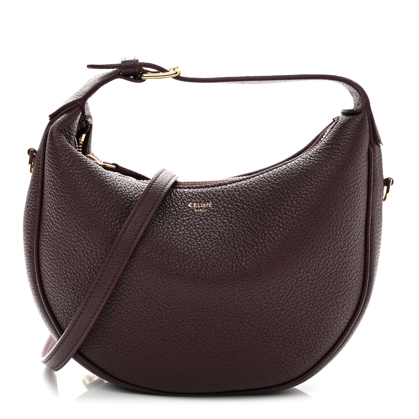 Supple Grained Calfskin Teen Lulu Shoulder Bag Deep Burgundy