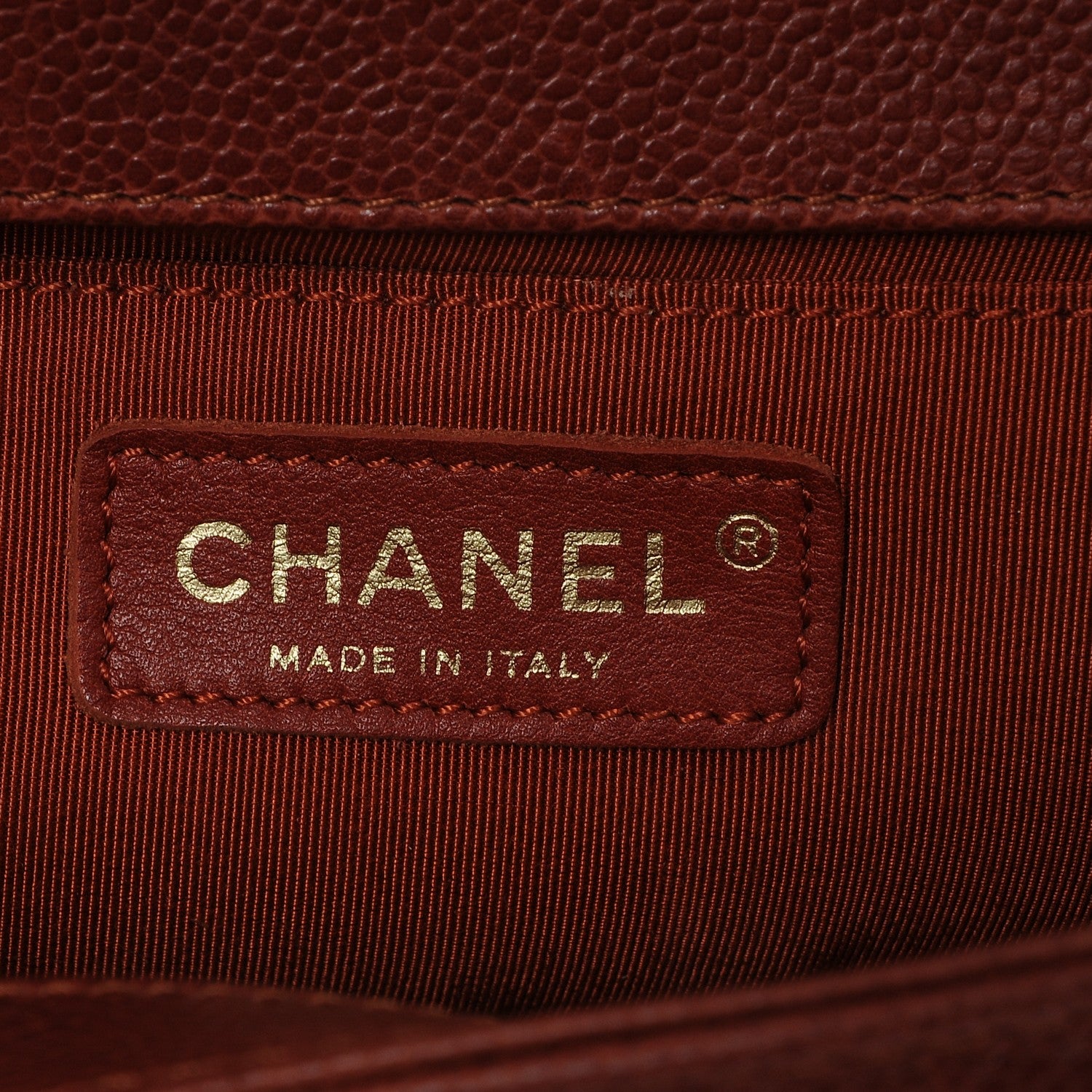 Chanel Caviar Medium Boy Flap Dark Orange 6 of 7