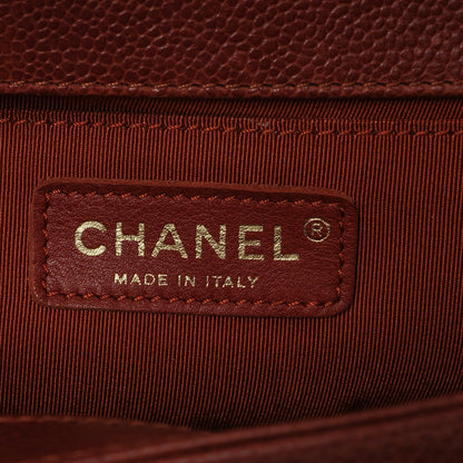 Chanel Caviar Medium Boy Flap Dark Orange 6 of 7