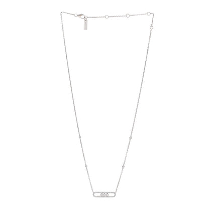 Messika 18K White Gold Diamond Move Pave Necklace 3 of 4